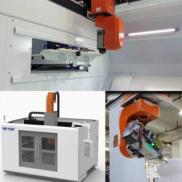 Plastik kompozitler için RBT 5 Eksenli CNC Kesme Makinesi