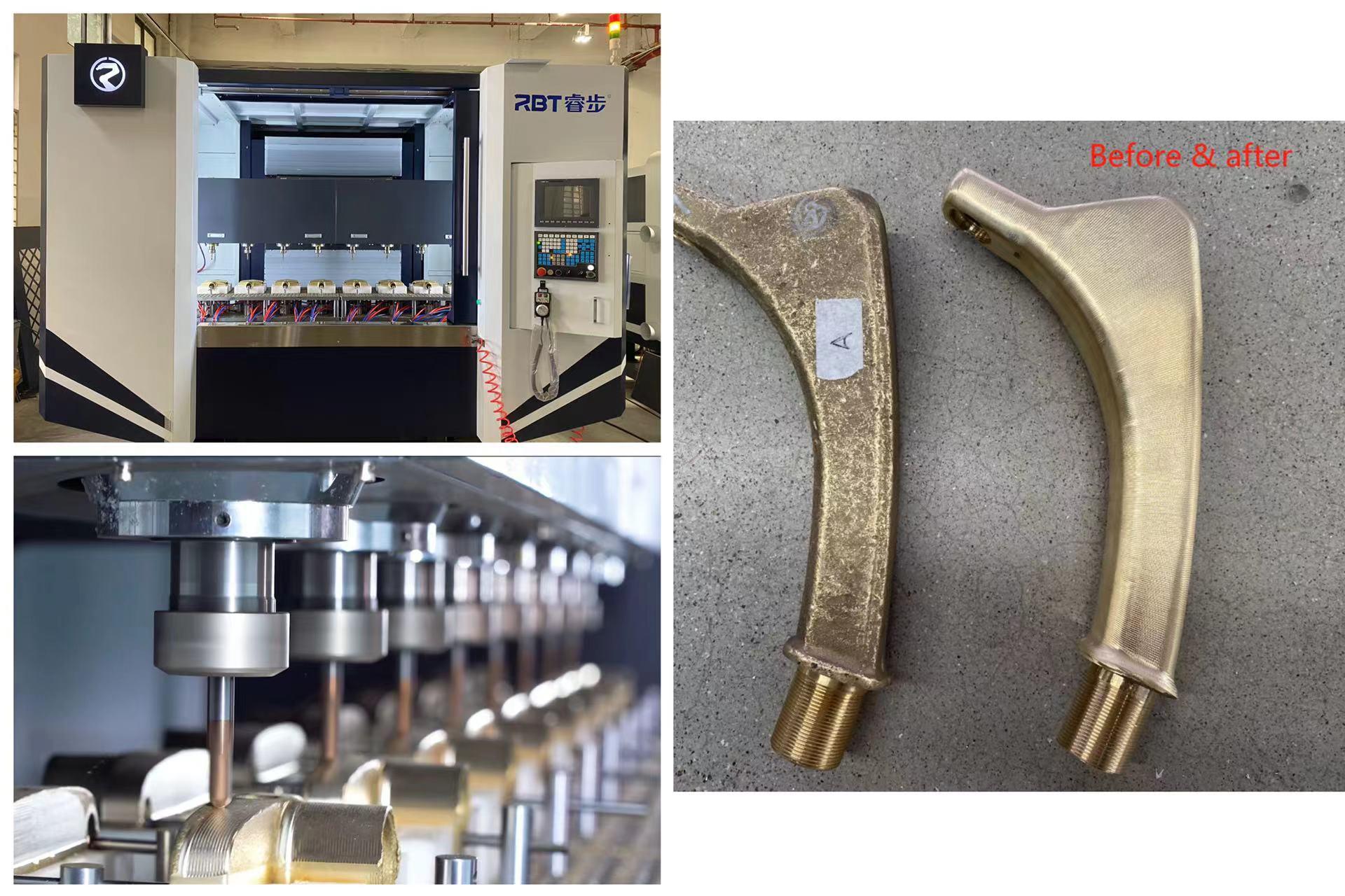 Musluk üretimi için 8 milli CNC Taşlama ve Soyma Makinesi 